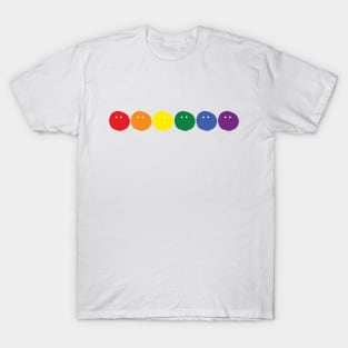 Mystery Smiley Faces Rainbow Pride T-Shirt